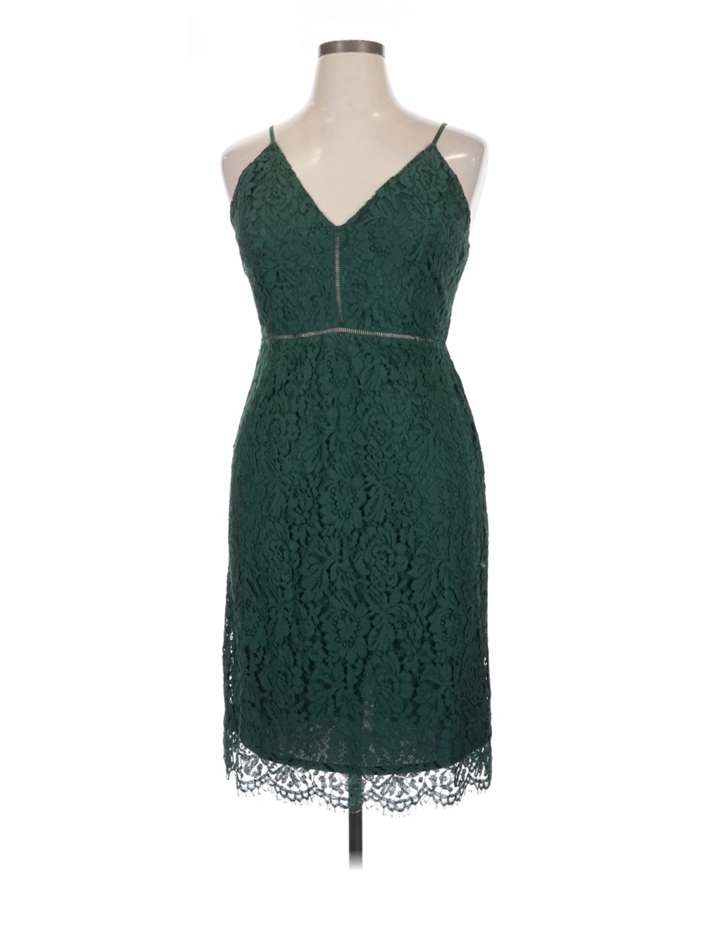 ASTR the label Women's Green Lace Spaghetti-Strap Dress